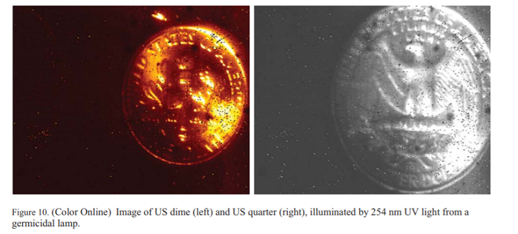 Deep ultraviolet (254 nm) focal plane array